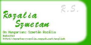 rozalia szmetan business card