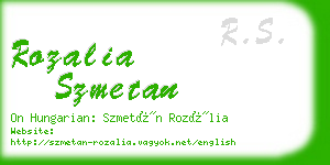 rozalia szmetan business card